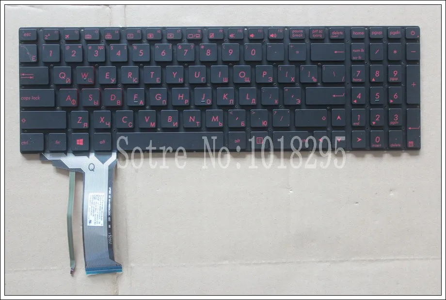 Новый русский клавиатура для ASUS GL551 GL551J GL551JK GL551JM GL551JW GL551JX подсветкой RU Клавиатура ноутбука макет черный цвет