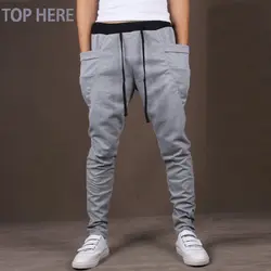 Повседневные мужские брюки, уникальный большой карман, хип-хоп шаровары, Качественная верхняя одежда, спортивные штаны, повседневные