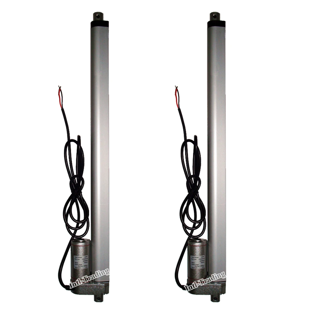 Set of 2X Stroke 400mm=16inches/ DC 12V/ 1500N=150KG 330lbs 16" Mini Electric Linear Actuator Tubular Motor Motion | Обустройство