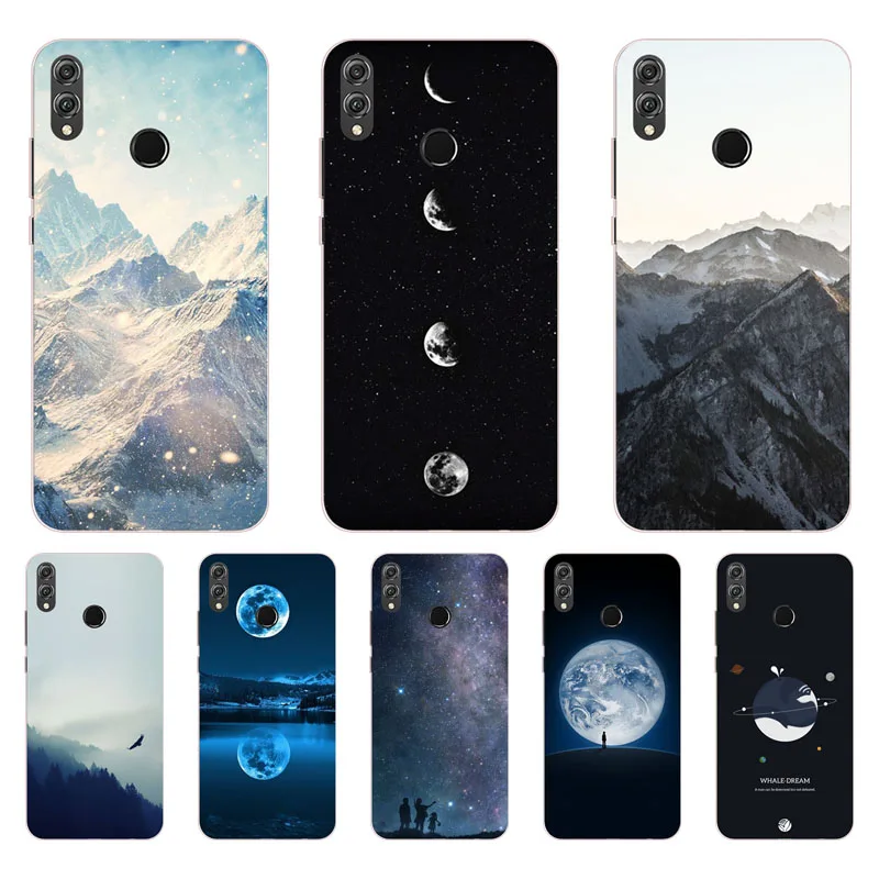 Чехол для huawei honor 8x мягкий чехол из ТПУ с изображением пейзажа защитный телефона |