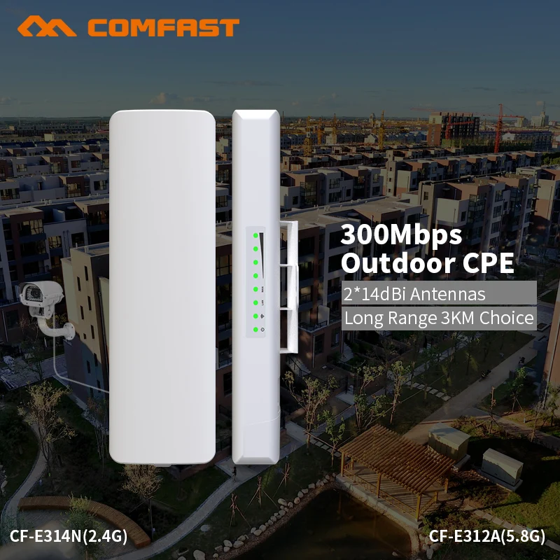 

COMFAST 300mbs router bridge wifi router outdoor CPE wireless repeater outdoor wifi repeater for long range transmission project