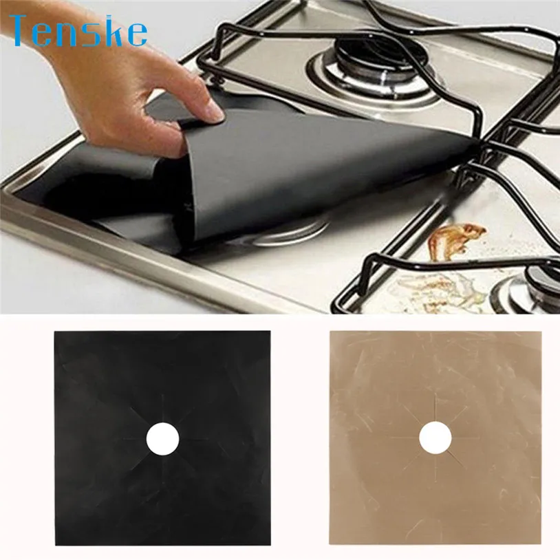

1PCS Kitchen Mat Pads 1PCS Reusable Gas Range Stove Top Burner Protector Liner Cover For Cleaning 2018 Dropshipping