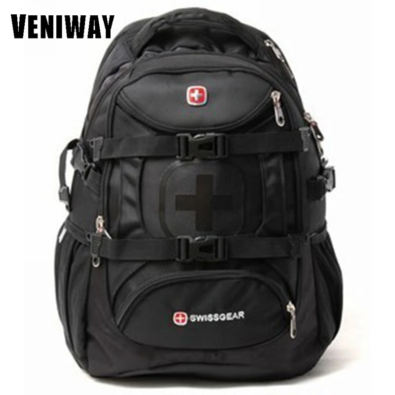 Дешево VENIWAY швейцарский бренд gear Водонепроницаемый брендовый рюкзак для ноутбука 15 дюймов Большой Вместительный бизнес рюкзак дорожные сумки шко...