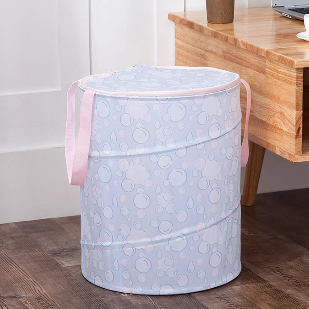 

Foldable Handle Hamper Portable Multipurpose Oxford Cloth Storage Laundry Basket Space Saving Organizer Durable Home With Zipper