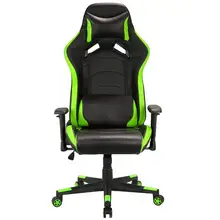 Racing Gaming Computer Chair Racing Sport Style PU Leather Swivel Office Chair with Adjustable Head Pillow