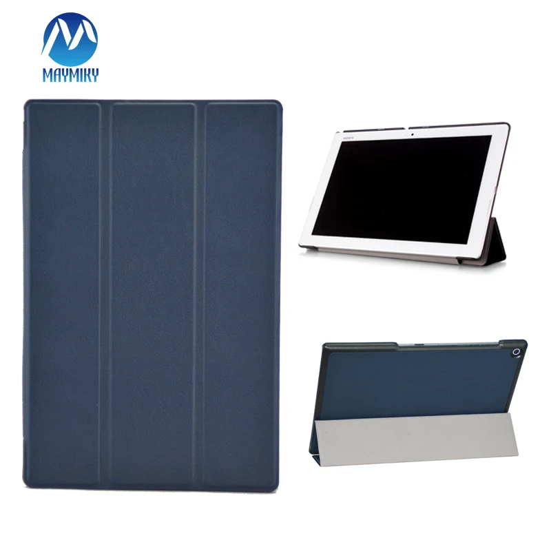 

For Sony Xperia Z2 10.1 inch Tablet Case PU Leather Cover For Sony Z2 Tablet Slim Folding Cover Case+Film+Stylus Pen