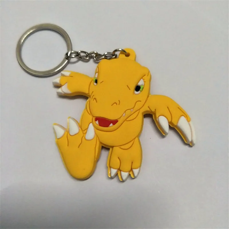 Anime Digimon Figure Toys Agumon Gabumon Koromon Tanemon Gomamon Piyomon Patamon Yagami Taichi Keychain Pendant Dolls 10pcslot (14)