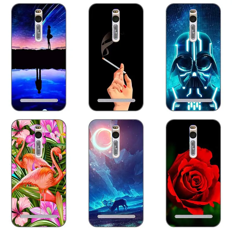 

Colorful Painted Hard Plastic Cases For Asus Zenfone 2 ZE551ML Animal Hard Phone Cases For Asus ZE551ML Flower Back Cover shell