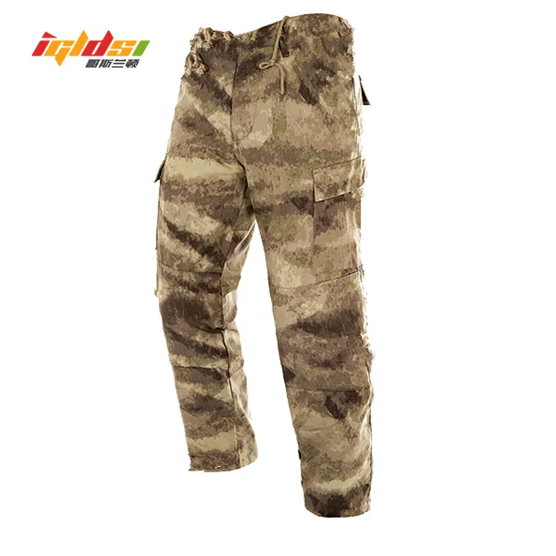 Igldsi Тактический Брюки для девочек мужской Camo Jogger повседневные брюки из хлопка с карманами Военная Униформа Стиль армия камуфляж Мужские