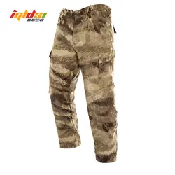 Igldsi Тактический Брюки для девочек мужской Camo Jogger повседневные брюки из хлопка с карманами Военная Униформа Стиль армия камуфляж Мужские