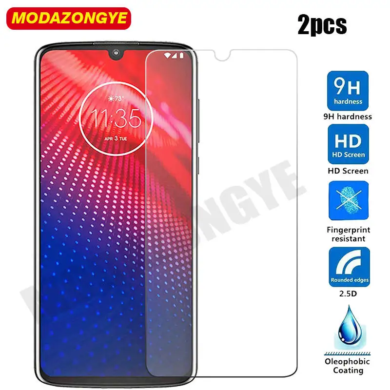 2 pcs For Moto Z4 Tempered Glass Motorola Play Screen Protector Z 4 Force Z4Play Film | Мобильные телефоны и аксессуары