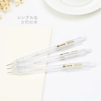 

1 Piece Simple Japanese Style Clear Body Mechanical Pencils for Writing Hexagon Activity Pencils Stationery 0.5mm/0.7mm