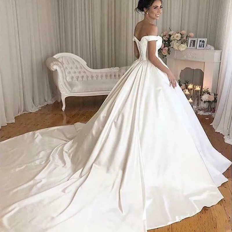 ZL1101-New-Romantic-Off-the-Shoulder-Elegant-Princess-Wedding-Dresses-2019-Celebrity-Ball-Gown-vestido-De (3)