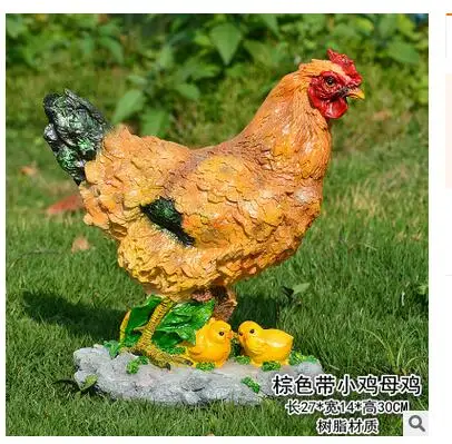 Сад петух курица изделия из полимера подарки скотный Двор Пейзаж сада украшения