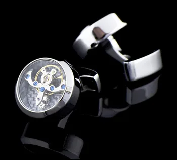 

Rotatable punk wristwatch cufflinks Cuff of men's Watch High end gift