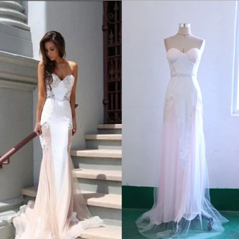 Fuerjia 2017 new font b women s b font dress dress lace stitching backless bride font