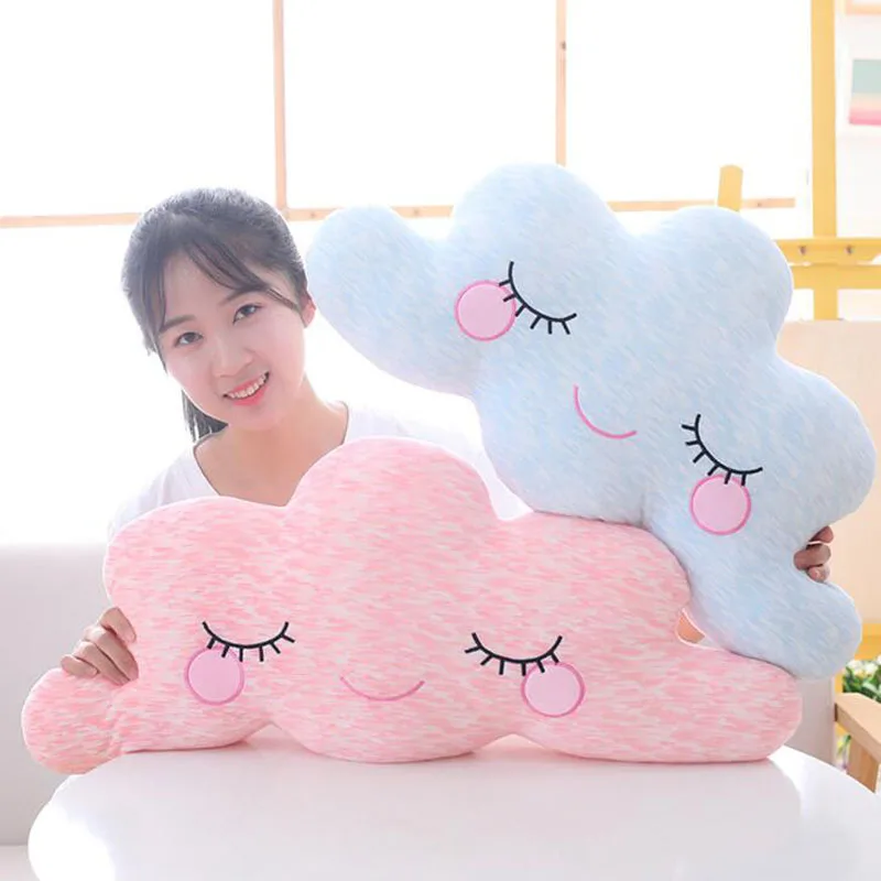 

Cute Simulation Sky Series Pillow Wink Smile Cloud Pillow Plush Toy Padded Cushion Cushion Sofa Decoration Office Children Gift