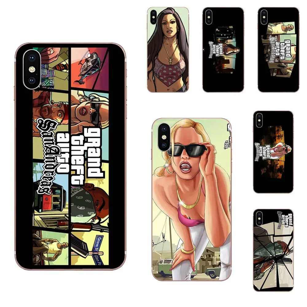 Gta San Andreas блонд для huawei P7 P8 P9 P10 P20 P30 Lite Mini Plus Pro 2017 2018 2019 мягкий хит