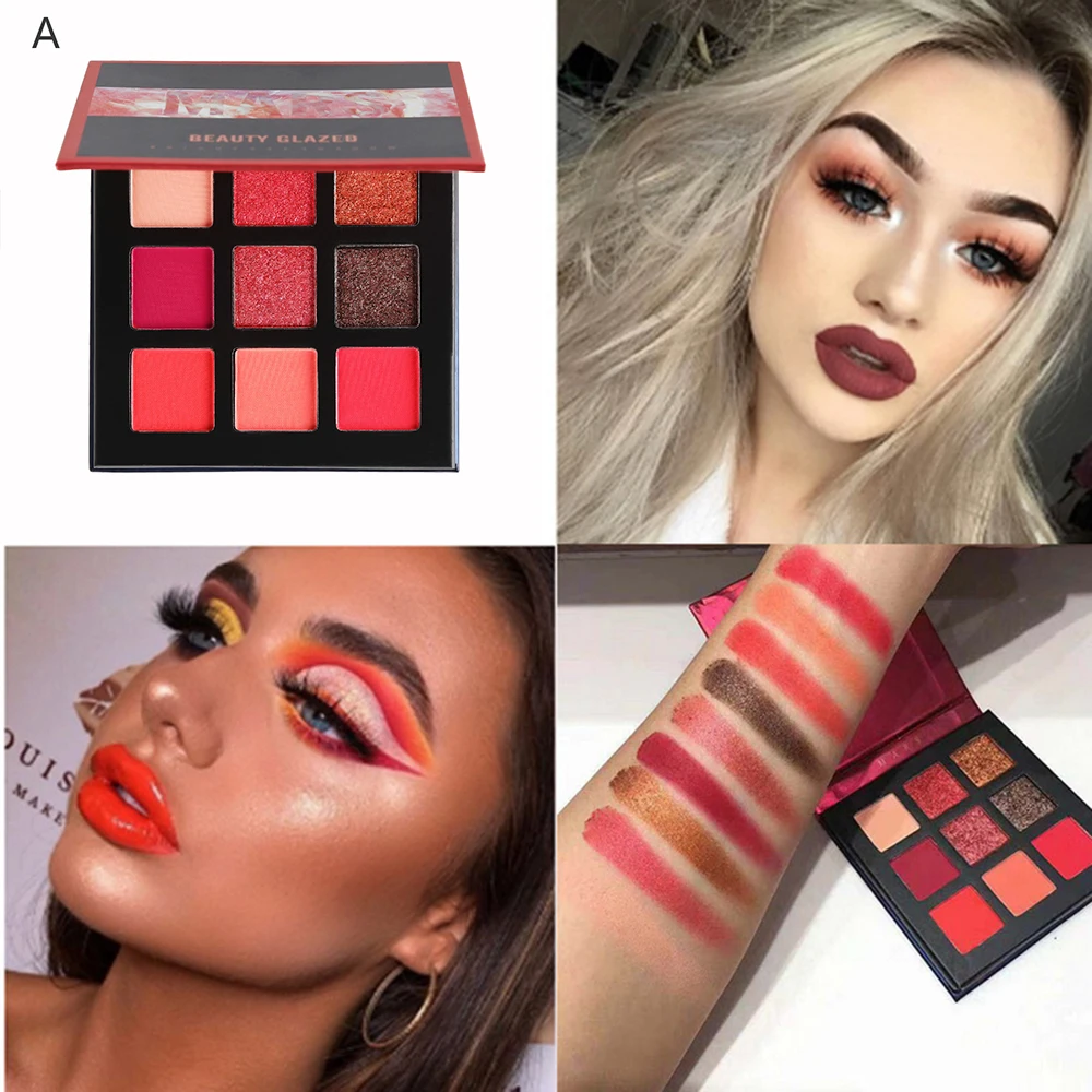 Beauty Glazed 9 оттенков тени для век с высоким пигментом палитра макияжа блестящие