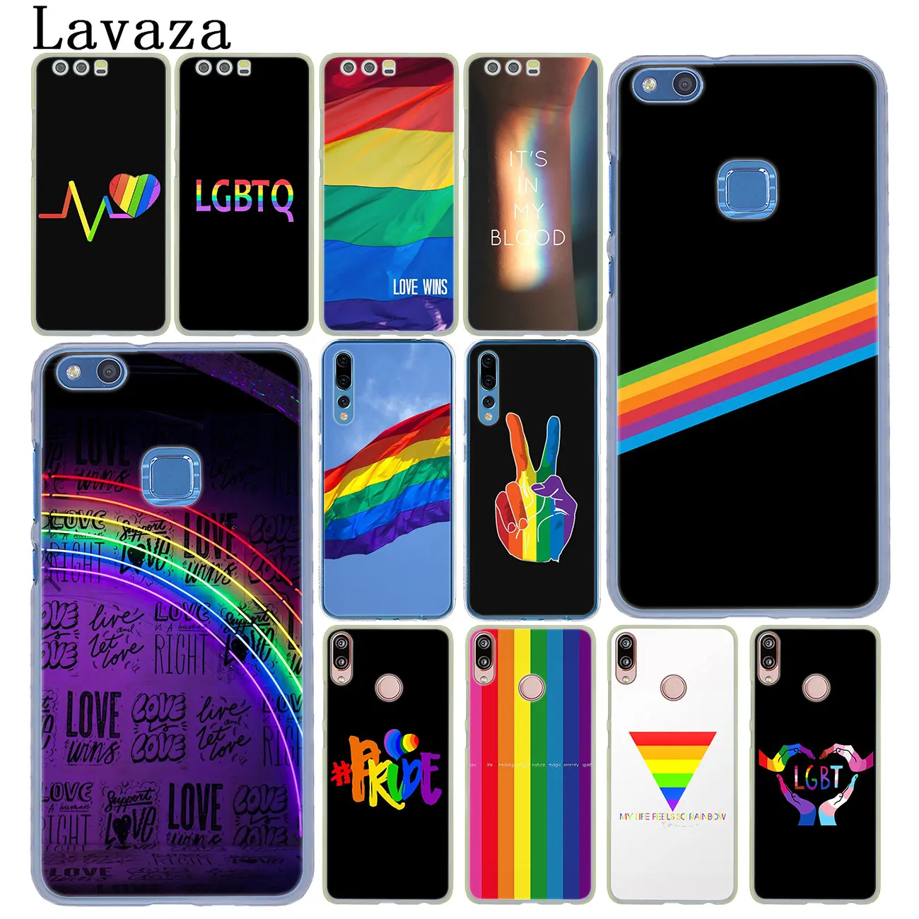 

Lavaza LGBT love is Love LGBTQ heart Case for Huawei Y9 Y7 Y6 Prime 2019 2018 Honor 20 8C 8X 8 9 9X 10 Lite 7C 7X 6A 7A Pro