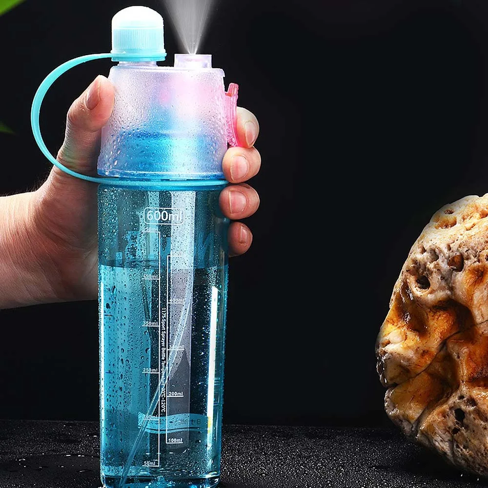 Plastic Spray Water Bottle Portable Drinking Cup Outdoor Climbing Bottles