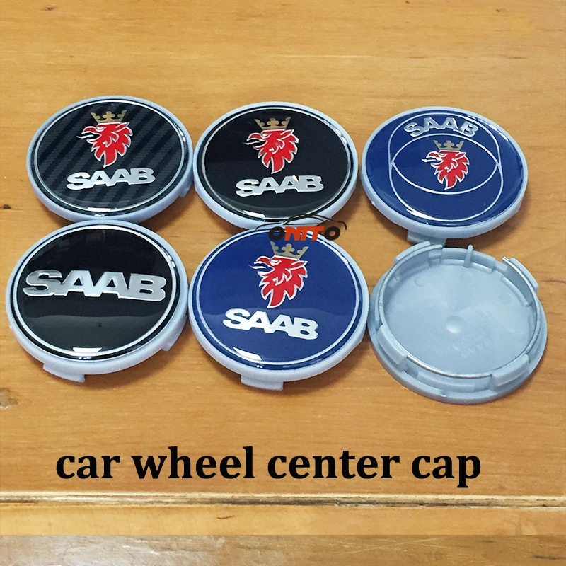 

4pcs/lot 56/ 60/ 63/65/ 68 mm SAAB 9-3 9-5 9-2x 9-5x Car Wheel Center Hub Cap Badge Emblem Wheel Dust-proof covers logo Stickers