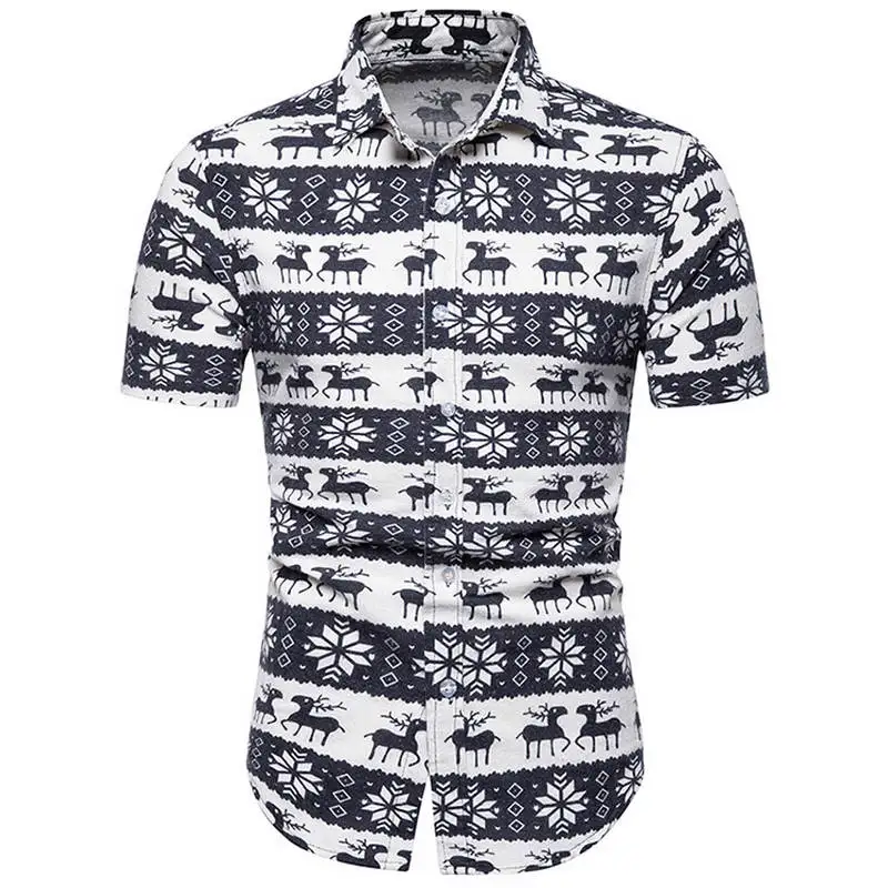 Модная Мужская льняная рубашка приталенная Мужская гавайская рубашка с коротким рукавом больших размеров M-5XL 26 цветов - Цвет: TC16