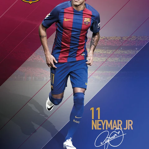 Barcelona Neymar 2016 - 2017 Laminated Poster (16 x 20)