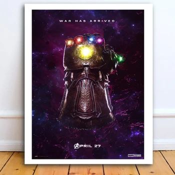

Avengers Movie Poster Thanos Infinity Gauntlet Marvel Hero Paintings On Canvas Modern Art Wall Pictures For Living R Home Decor