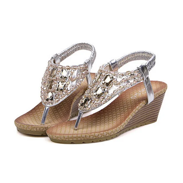 silver flip flops cheap