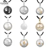 Baby Handprint Double Hearts Stars And Moon Pattern Mexican Bola Harmony Pregnancy Pendant Maternity Ball Angel Necklace 1