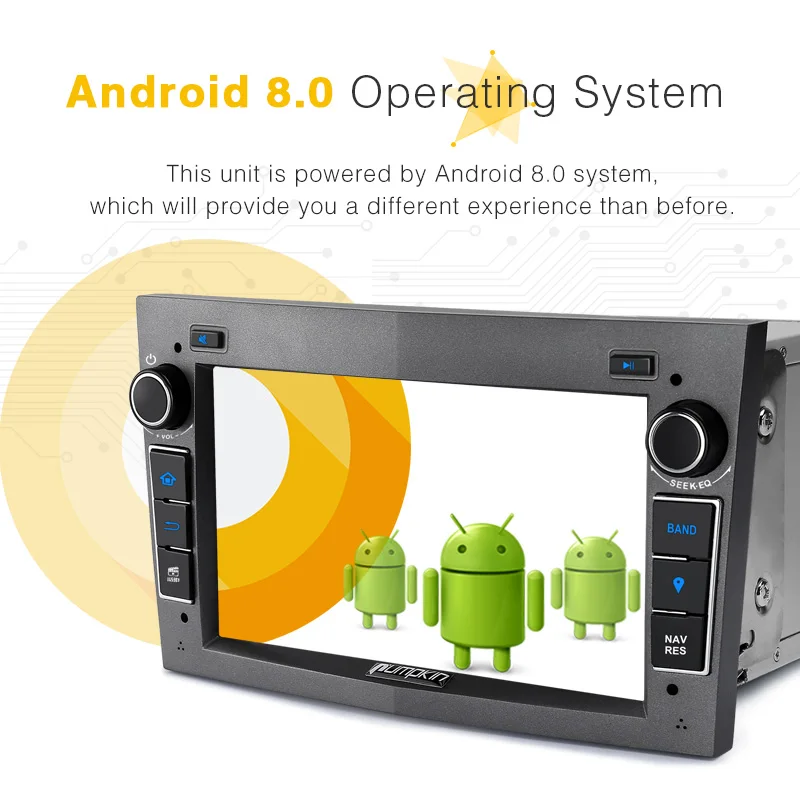 Pumpkin 2 Din 7 &quot4G + 32G Android 8 0 Автомобильный мультимедийный проигрыватель без dvd плеера