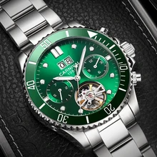 Montre de luxe pour hommes, automatique, mécanique, Tourbillon, Date automatique, horloge, Top marque