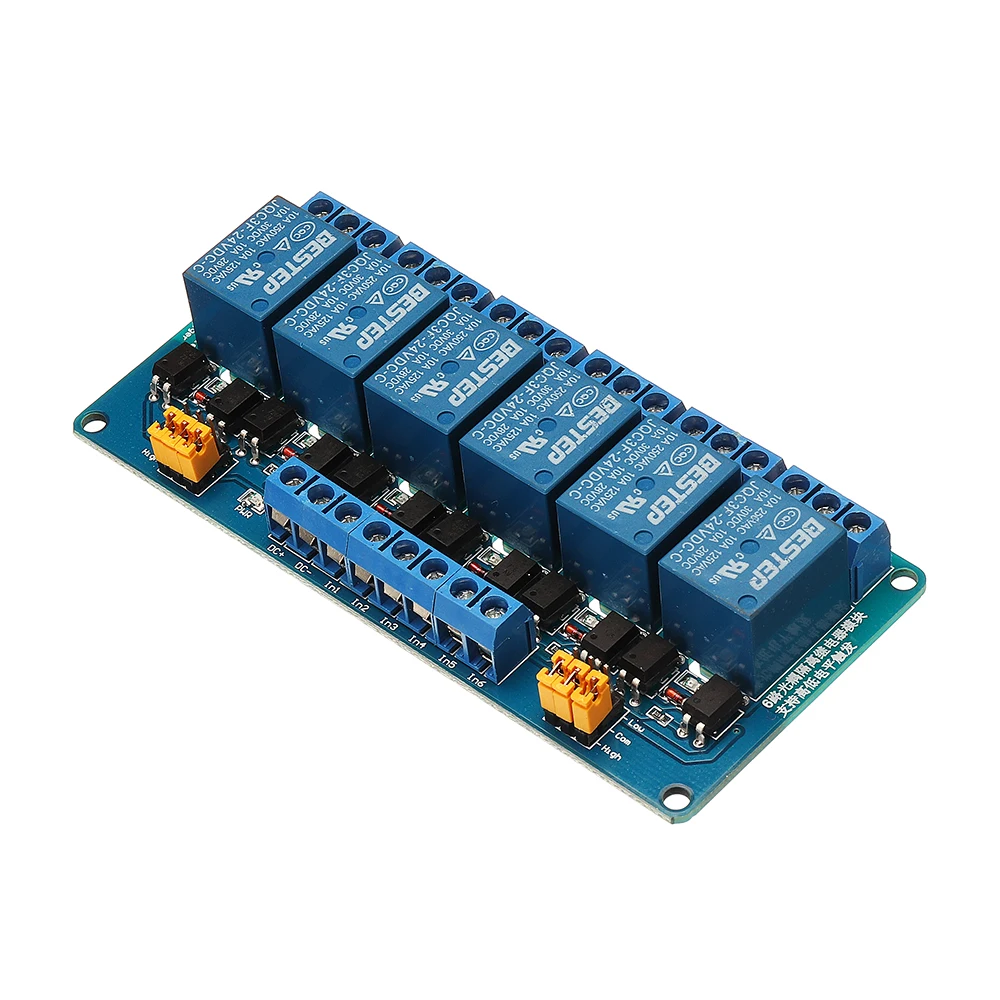 

1PCS 24V 6 ChannelRelay Module High And Low Level Trigger For Arduino