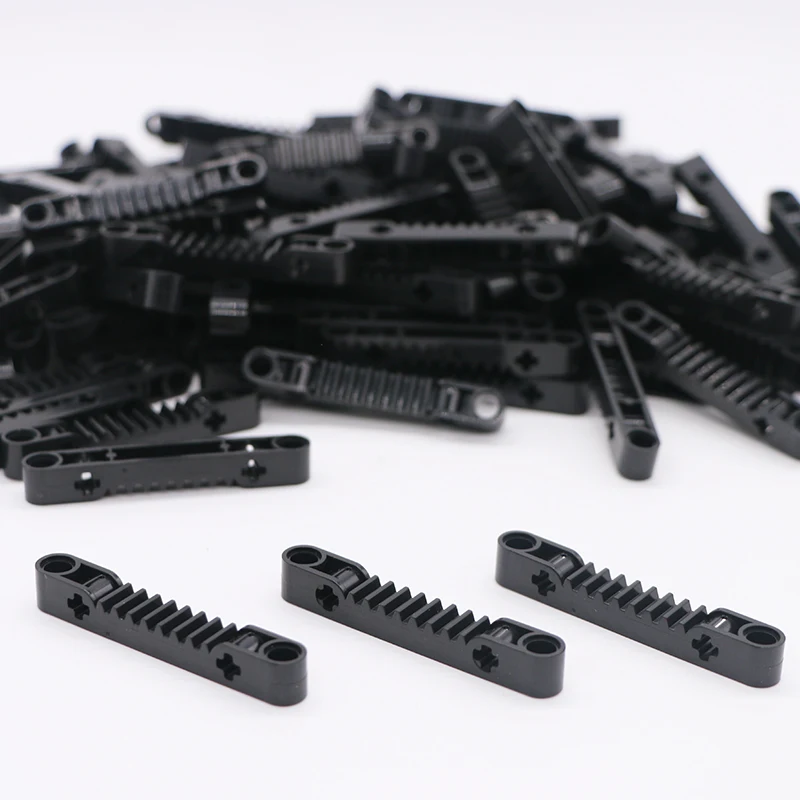 

Bulk Technic Parts Gear Steering Rack 1x7 Axle Hole link Beam Car Toy Brick Technic Series parts Accessory Building Blocks 87761