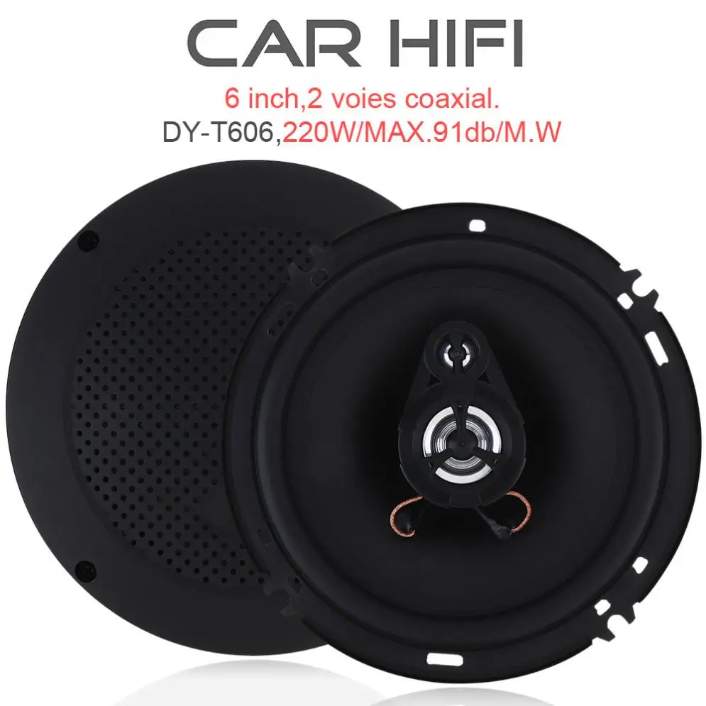 2 шт. 6 дюймов 130 Вт автомобиля HiFi коаксиальный динамик 90 дБ 160x160 мм двери Авто Аудио Стерео полный диапазон частот s