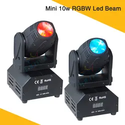 (2 шт./лот) Movinghead Led 10 Вт мини-пучок свет с RGBW светодиодные лампы мини световой луч для сцены