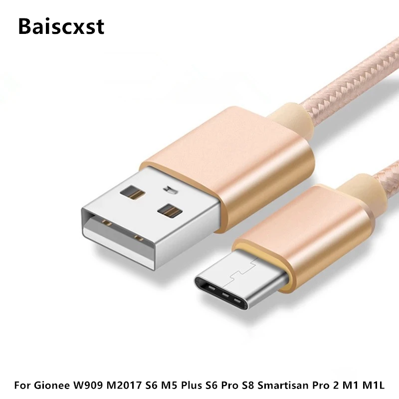 

Nylon USB Type C Cable USB Type-C Cables For Gionee W909 M2017 S6 M5 Plus S6 Pro S8 Smartisan Pro 2 M1 M1L USB Type C Wire