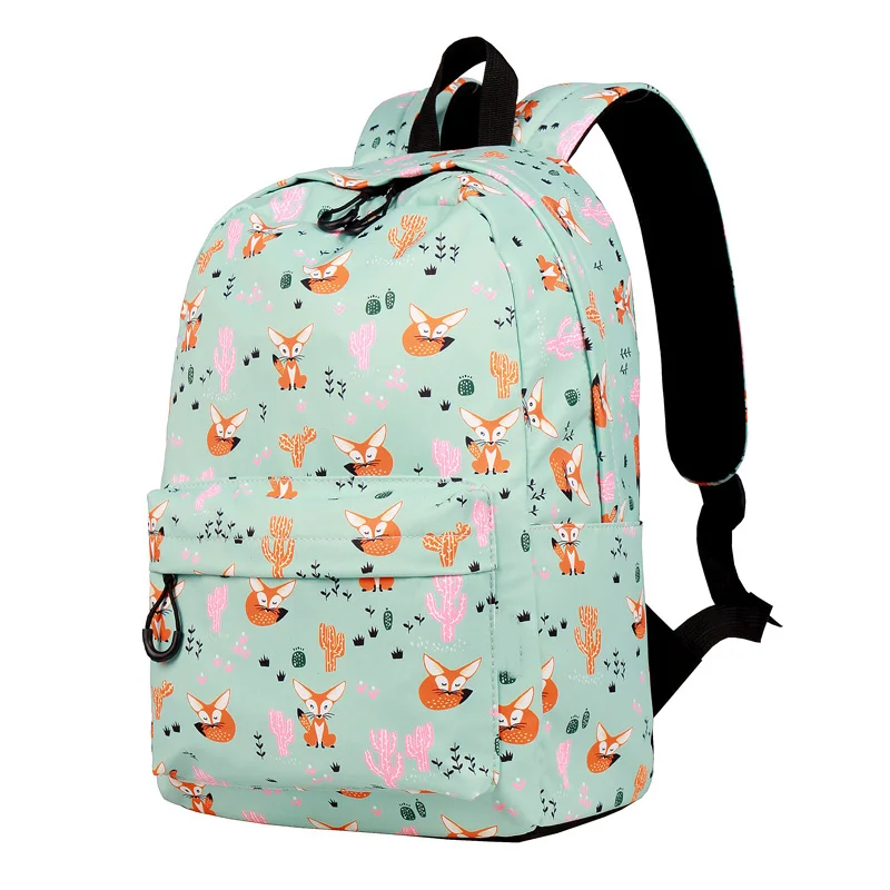  CIKER Fox Pattern Printing Backpack Female Travel Daily Laptop Student School Backpack Water Repell