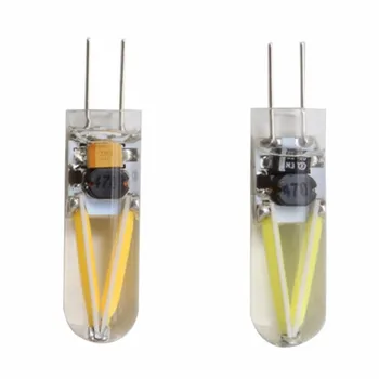 

2pcs/lot 3W G4 150lm G4 LED Bi-pin Lights 2 leds COB LED Light Warm Cold White led filament bulb for chandelier Bombil AC/DC12V