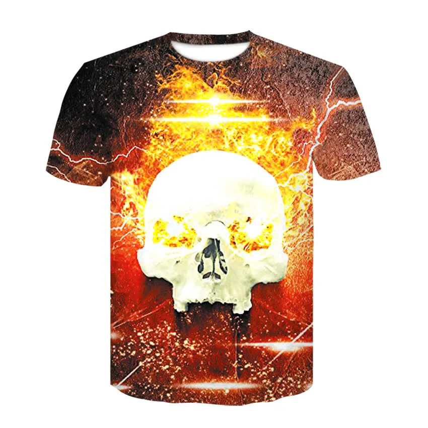 DEWIN Du Thunder Skull Футболка мужская женская хип-хоп летняя футболка Camisa Masculina женская футболка унисекс футболка harajuku