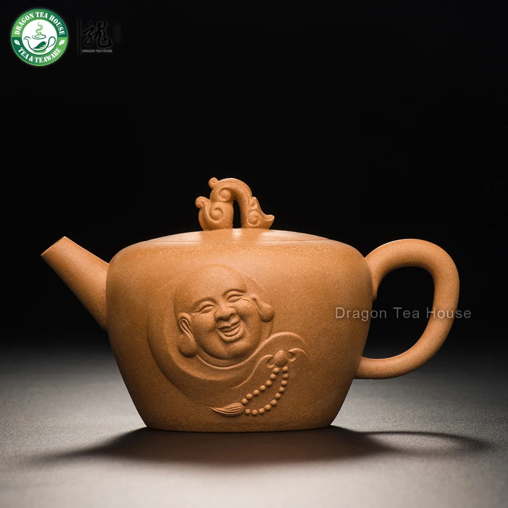 Buddha Handmade Yellow Yixing Zisha Clay Teapot By Shao Meihua 270ml 9.