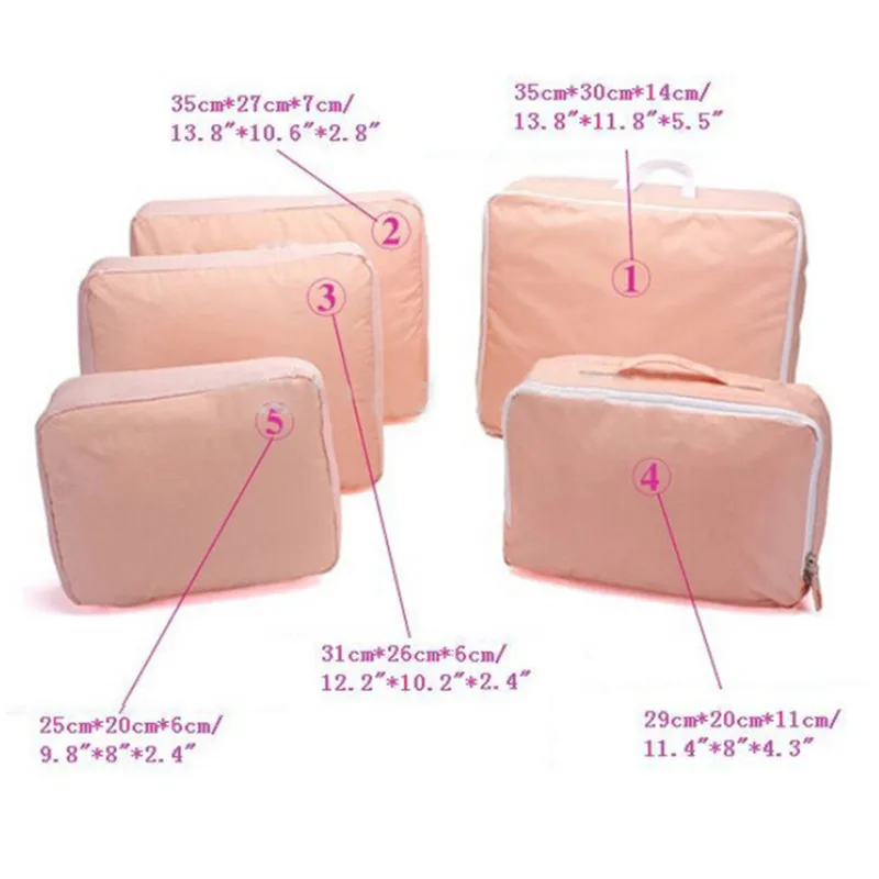 Liplasting 5 шт./компл. водонепроницаемые сумки для хранения одежды куб для упаковки дорожная сумка-Органайзер для багажа
