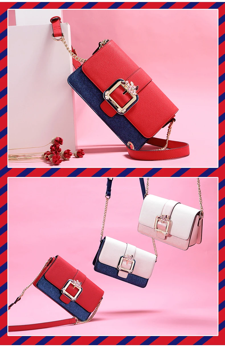 Just star women leather messenger bag 4-1