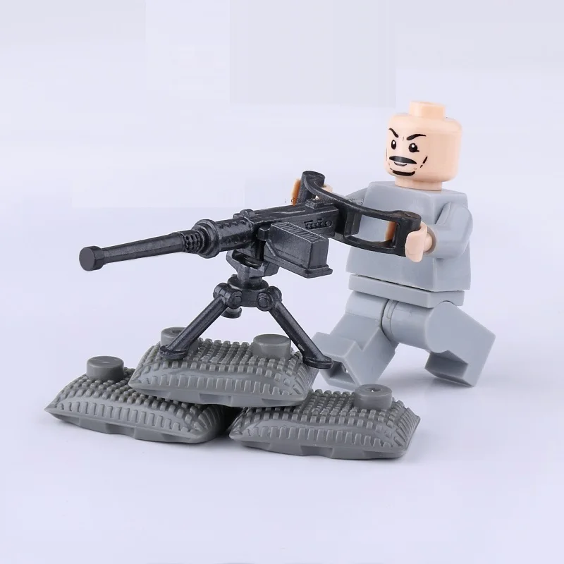 

M2 Heavy Machine Military Gun Weapons City Police Parts Playmobil Mini Figures Building Block Brick Original Toys For Children