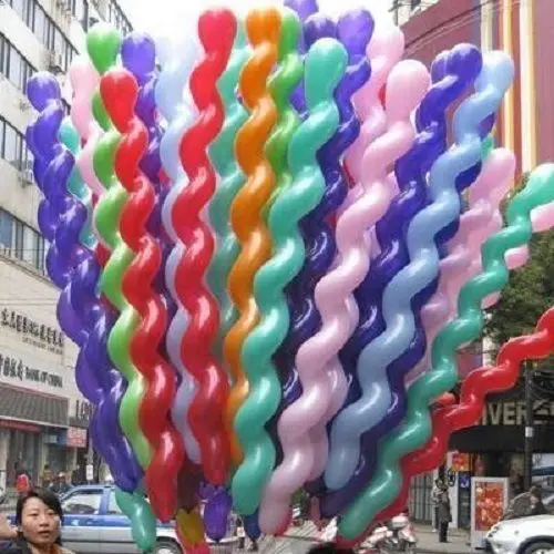 5 шт. 36 дюймов длинные уплотненные резьбовые латексные воздушные шары поплавок