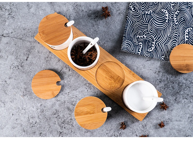 Bonito bol de azúcar, 4 en 1 para el hogar juego de cocina, botes de