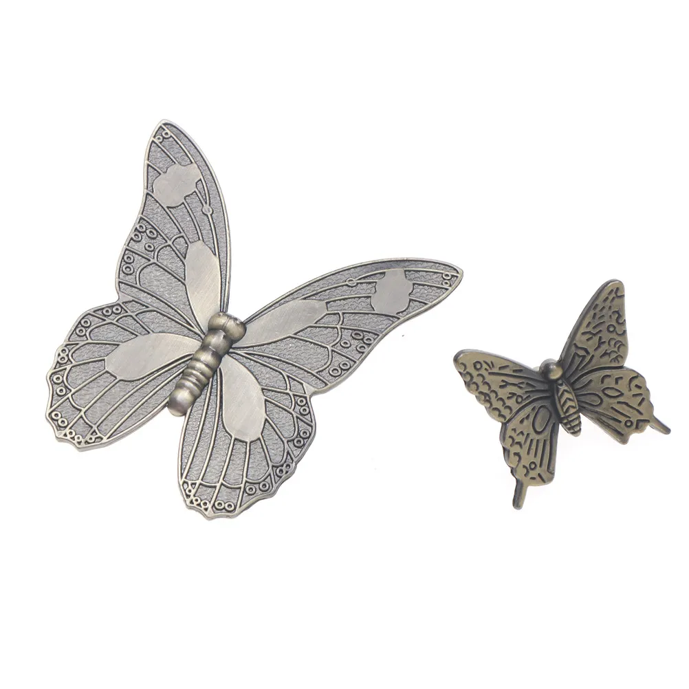 NEW Big Sizes Butterfly Design Antique Bronze Hasp Latch Jewelry Wooden Box Lock Cabinet Buckle Case Locks Handle Hardware