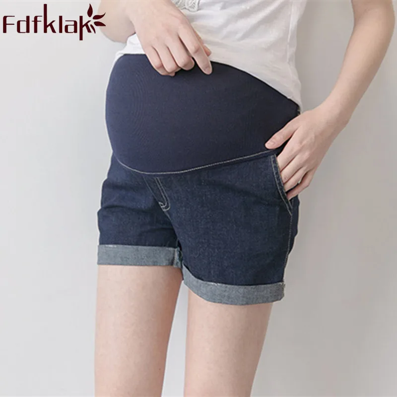 Fdfklak L XL XXL Большие размеры 2018 стандартная одежда короткие джинсы для беременных