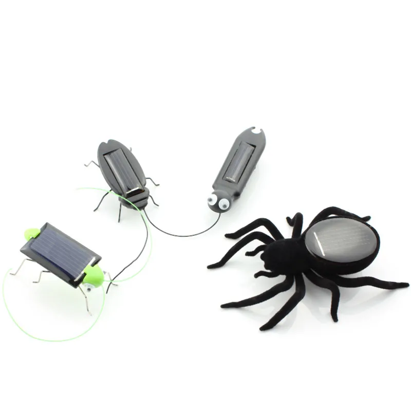 Mini Novelty Solar Panel Energy Powered Cockroach Robot Insect Bug